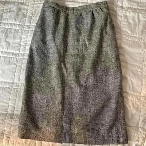 Vintage elite international midi pencil skirt sz 10 tweed pockets preppy office